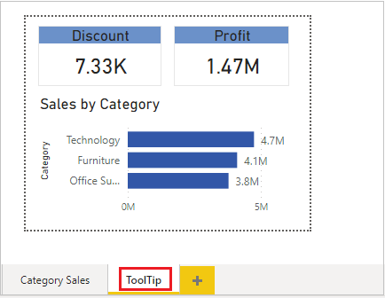 Tooltip page Power BI