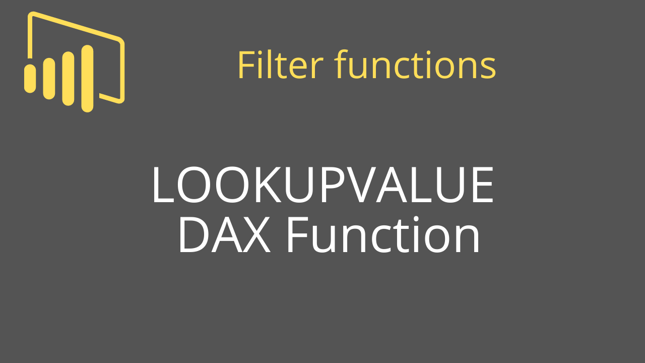 LOOKUPVALUE DAX Function