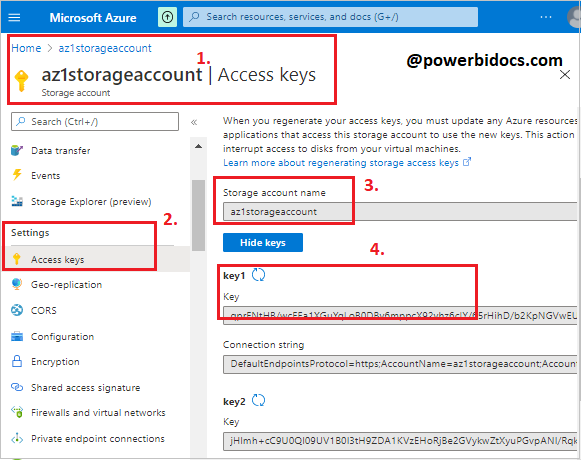 Access key Storage Account