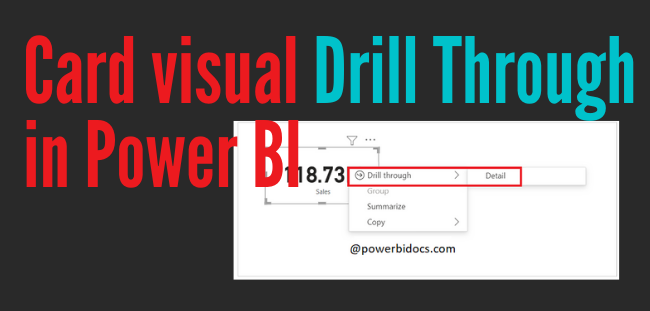 Drill through card visual-